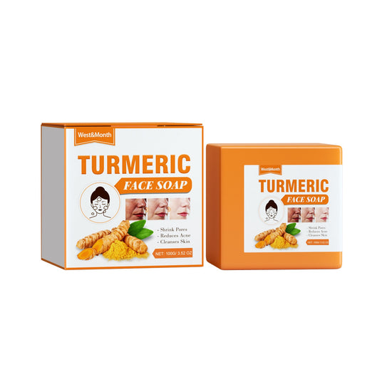 West & Month Turmeric Face Soap – Gentle Cleansing Facial Bar for Daily Care