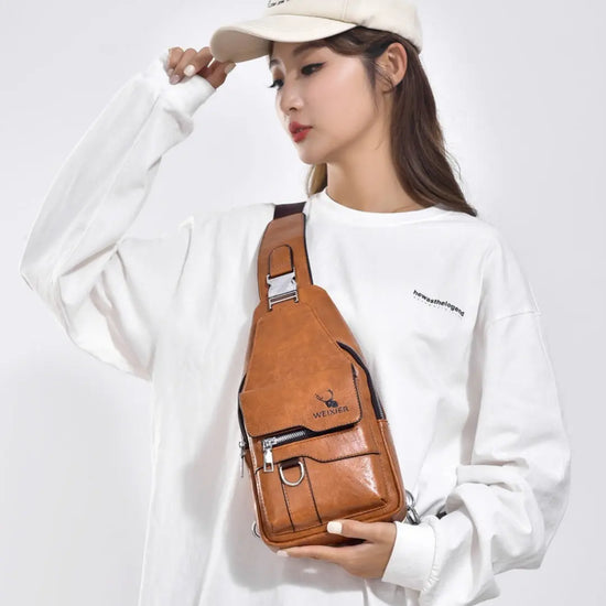 Chest Bag Men's Retro Easy Matching Large Capacity Waterproof CJdropshipping